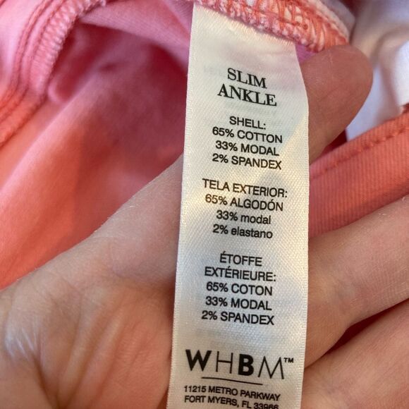 White House Black Market NWOT Ankle Coral Pink Jeans - Picture 11 of 13
